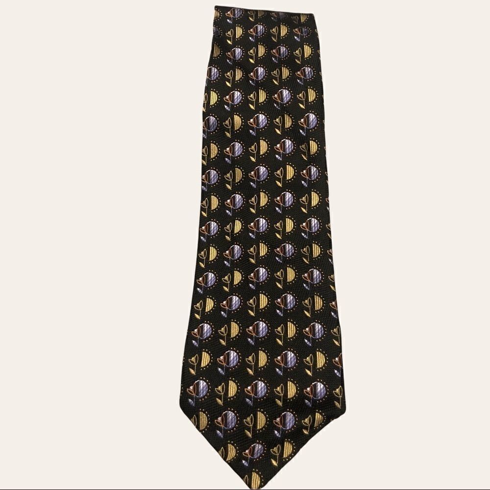 ROBERT TALBOTT Tie, black, Purple Gold